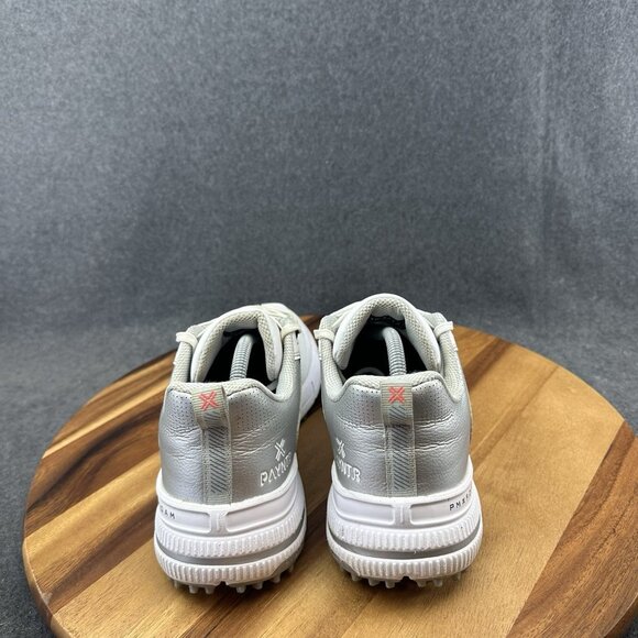 Payntr X 003 Spikeless Golf Shoes Mens 10.5 White Silver Leather Performance - Picture 8 of 12